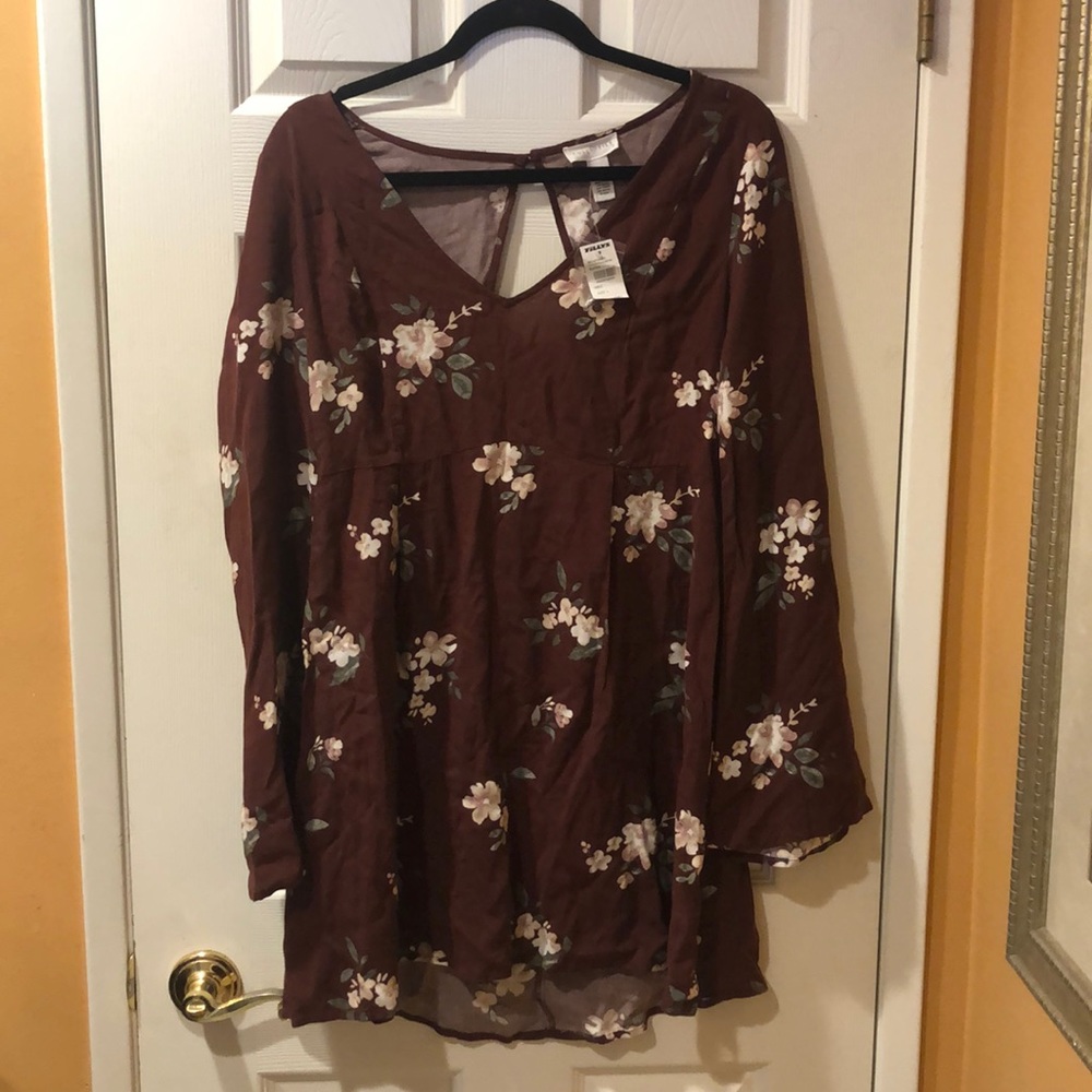 Purple floral dress